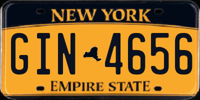 NY license plate GIN4656