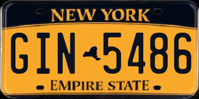 NY license plate GIN5486