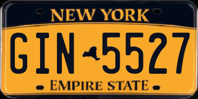 NY license plate GIN5527