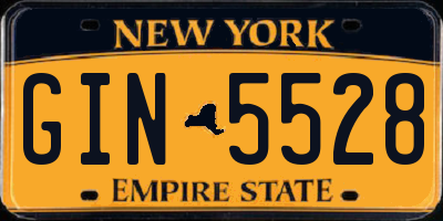 NY license plate GIN5528
