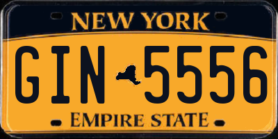 NY license plate GIN5556