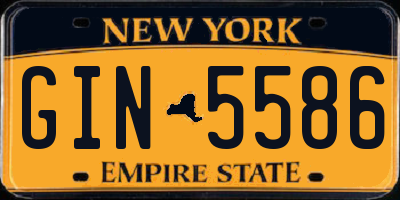NY license plate GIN5586