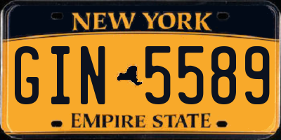 NY license plate GIN5589