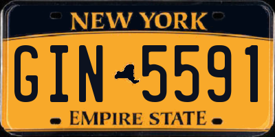 NY license plate GIN5591