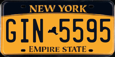 NY license plate GIN5595
