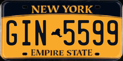 NY license plate GIN5599