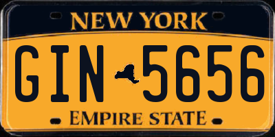 NY license plate GIN5656