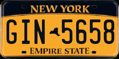 NY license plate GIN5658