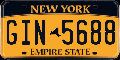 NY license plate GIN5688
