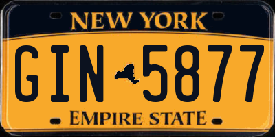 NY license plate GIN5877