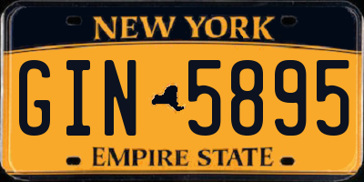 NY license plate GIN5895