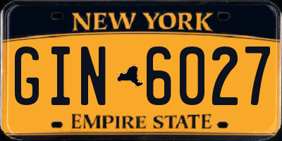 NY license plate GIN6027