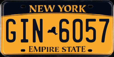 NY license plate GIN6057