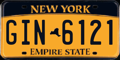 NY license plate GIN6121