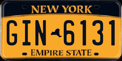 NY license plate GIN6131