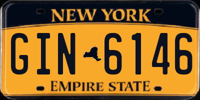 NY license plate GIN6146