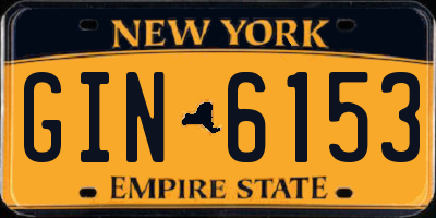NY license plate GIN6153