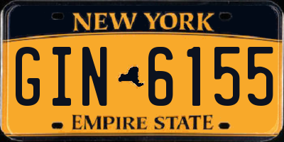 NY license plate GIN6155