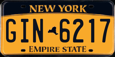 NY license plate GIN6217