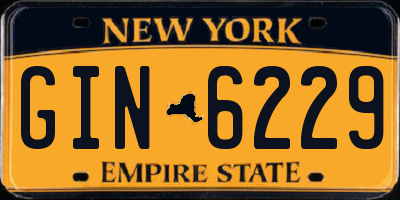 NY license plate GIN6229