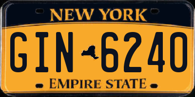 NY license plate GIN6240