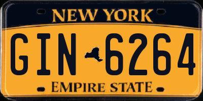 NY license plate GIN6264