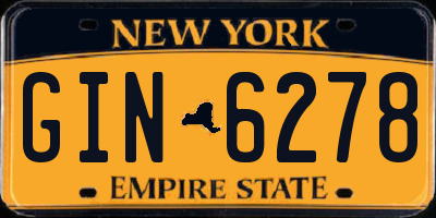 NY license plate GIN6278
