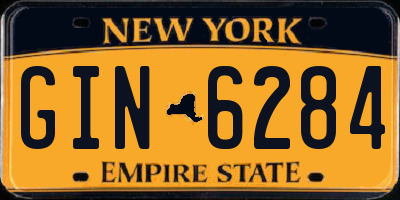 NY license plate GIN6284