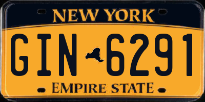 NY license plate GIN6291