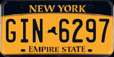 NY license plate GIN6297