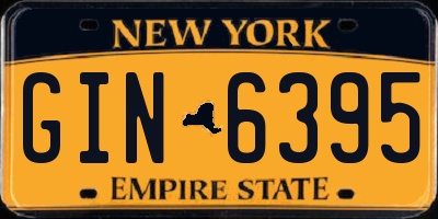 NY license plate GIN6395