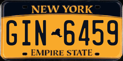 NY license plate GIN6459