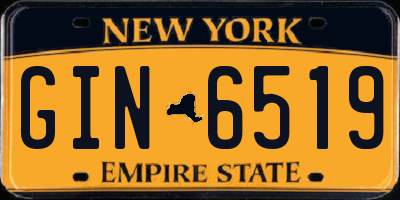 NY license plate GIN6519