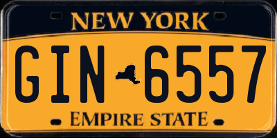 NY license plate GIN6557