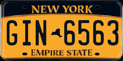 NY license plate GIN6563