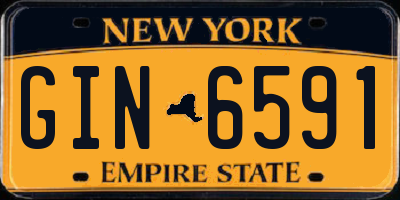 NY license plate GIN6591