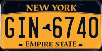 NY license plate GIN6740