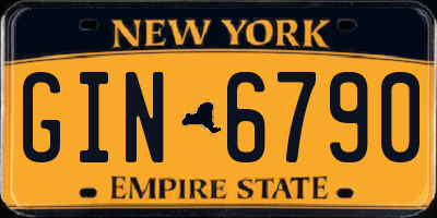 NY license plate GIN6790