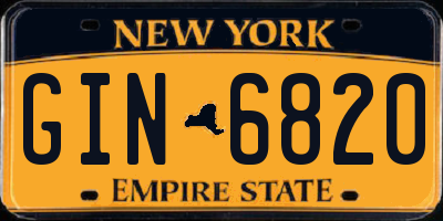 NY license plate GIN6820