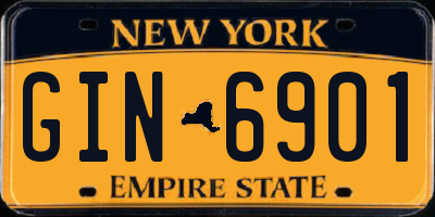 NY license plate GIN6901