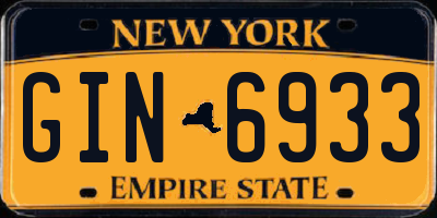 NY license plate GIN6933