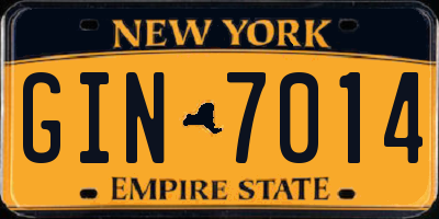 NY license plate GIN7014