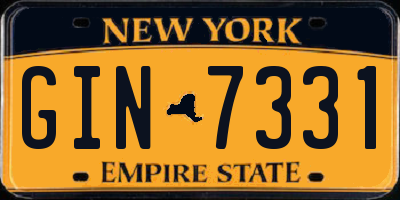 NY license plate GIN7331