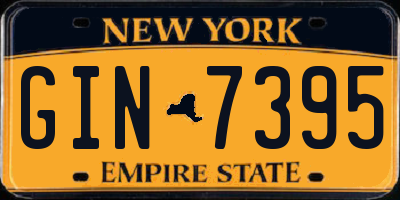 NY license plate GIN7395