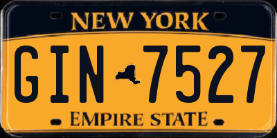 NY license plate GIN7527