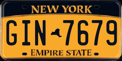 NY license plate GIN7679