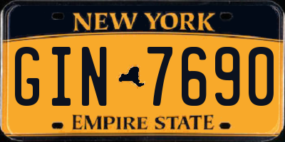 NY license plate GIN7690