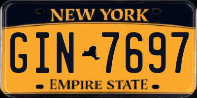 NY license plate GIN7697