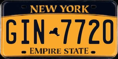 NY license plate GIN7720