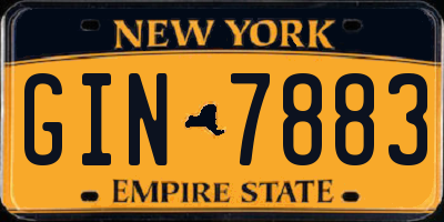 NY license plate GIN7883